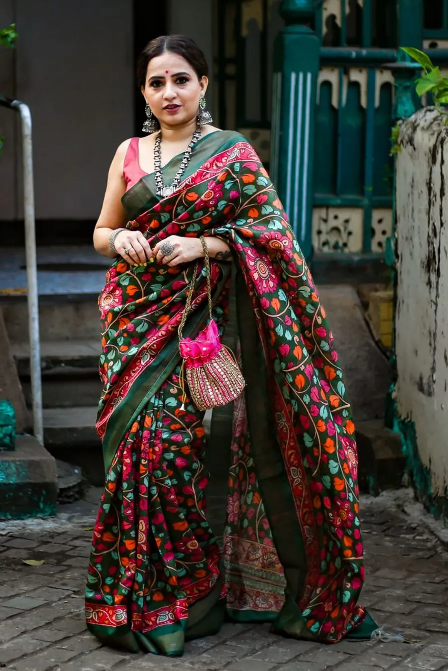 PURE MUNGA TUSSER JARI BORDER NEW EXCLUSIVE DIGITAL PRINTED PURE SILK SAREES